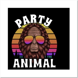 Bigfoot Sunglasses Party Animal Posters and Art